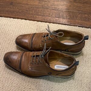 Steve Madden Tan Leather Oxfords -size 12